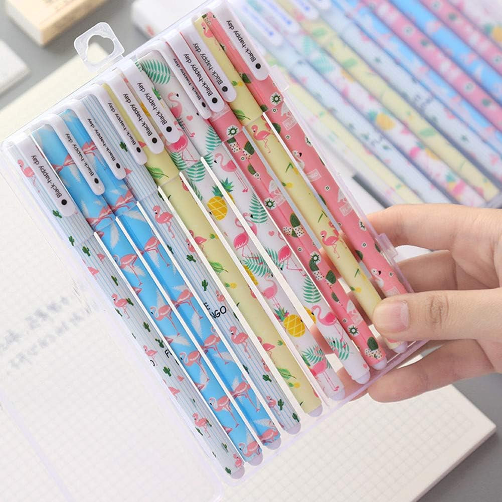 Cute Color Pens for Women  Colorful Gel Ink Pen Set Unicorn Flamingo Pens Multicolor Gel Ink Roller Ball Pens for Kids Girls Children Students Teens Gifts 10 Pcs (0.5 Mm)